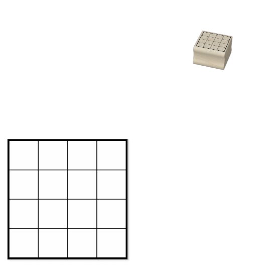 四角チェッ空白のクボックス格子格子 ラバースタンプ (押印)