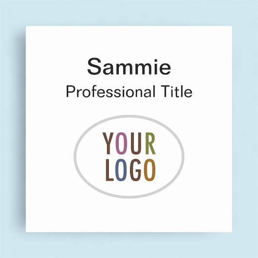 四角バッジ名タグ会社ロゴピンまたは磁気 名札