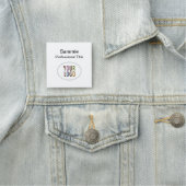 四角バッジ名タグ会社ロゴピンまたは磁気 名札 (インサイチュ)