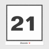 四角ビン番号 シール (シート)