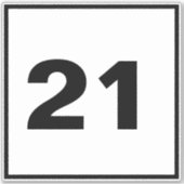 四角ビン番号 シール (正面)