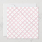 四角ピンクのロッキング馬の女の子ベビーシャワー招待状 招待状 (裏面)