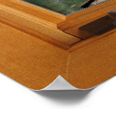 四角フェイク窓イリュージョン – Calming Lake ポスター (角)