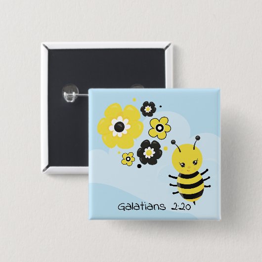 四角ボタン 缶バッジ (正面&裏面)