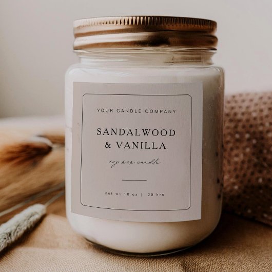 四角ミニマルキャンドルブランドラベル製品シール スクエアシール