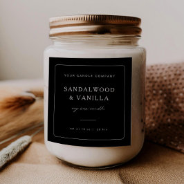 四角ミニマルキャンドルブランドラベル製品シール スクエアシール