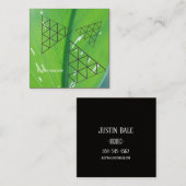 四角モダンい名刺の地色 スクエア名刺 (正面/裏面)