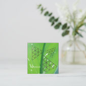 四角モダンい名刺の地色 スクエア名刺 (スタンド正面)