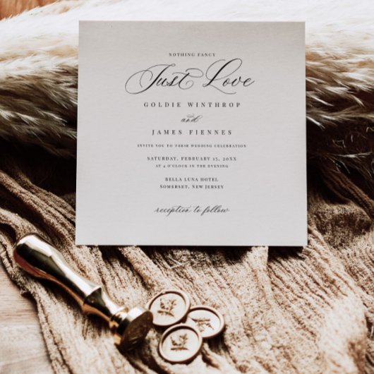 四角モダン書平野結婚式招待状 招待状