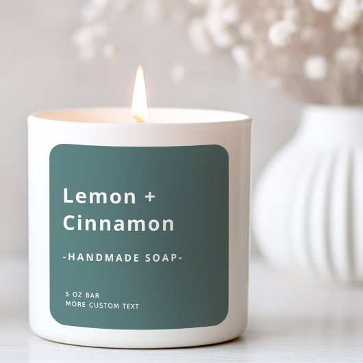 四角モダン砂松の緑の製品ラベル スクエアシール