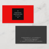 四角ラベル01 – 赤 名刺 (正面/裏面)