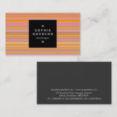 四角ラベル01a – スキャンライン02 名刺 (正面/裏面)