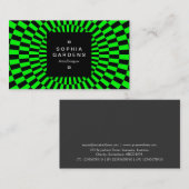 四角ラベル01a - Op Art 02 名刺 (正面/裏面)