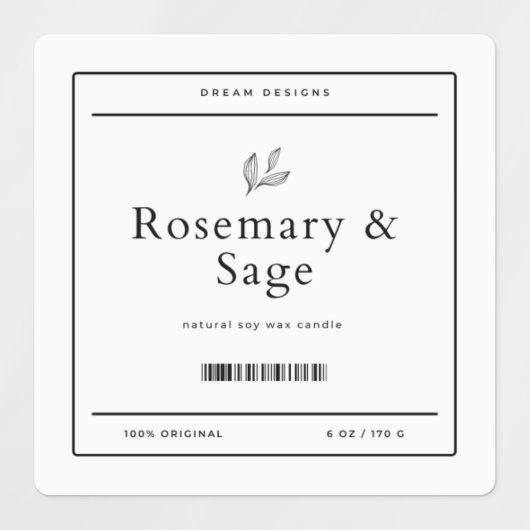 四角ラベル ラベル (デザイン1)