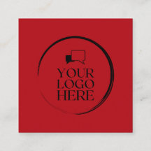 四角ロゴの円を赤カスタムに追加モダンする