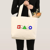 四角三角形の円 ラージトートバッグ (正面(商品))