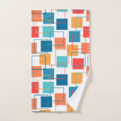 四角形とアウトライン バスタオルセット (ハンドタオル)