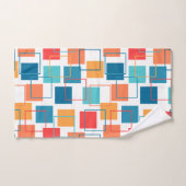 四角形とアウトライン バスタオルセット (ハンドタオル)