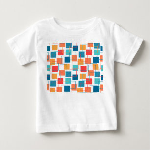 四角形とアウトライン ベビーTシャツ