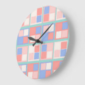 四角形のカラー ラージ壁時計 (傾斜)