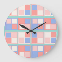 四角形のカラー ラージ壁時計