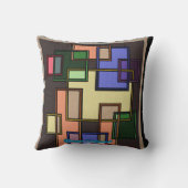 四角形のコラージュ： クッション (裏面)