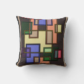四角形のコラージュ： クッション (正面)