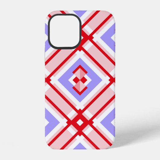 四角形のシームレス幾何学模様 iPhoneケース (裏面)