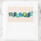 四角形のシール 長方形シール (バッグ)