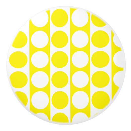 四角形のドットカスタムパターン セラミックノブ (正面)