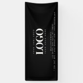 四角形のビジネスロゴと文字ミニマリストの追加 横断幕 (縦)