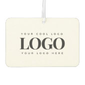 四角形のビジネスロゴを追加するミニマルシンプルリスト カーエアーフレッシュナー (裏面)