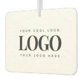 四角形のビジネスロゴを追加するミニマルシンプルリスト カーエアーフレッシュナー (左)