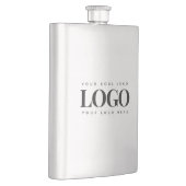 四角形のビジネスロゴを追加するミニマルシンプルリスト フラスク (右)