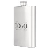 四角形のビジネスロゴを追加するミニマルシンプルリスト フラスク (左)