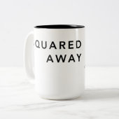 四角形のマ遠くにグ ツートーンマグカップ (正面左)