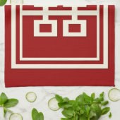 四角形の二重クラシック幸福中国の結婚 キッチンタオル (折り畳み)