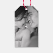 四角形の二重クラシック幸福中国の結婚 ギフトタグ (裏面)