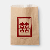 四角形の二重クラシック幸福中国の結婚 フェイバーバッグ (正面)