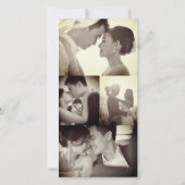 四角形の二重中国の幸福結婚の写真 サンキューカード (裏面)