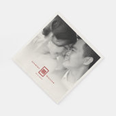 四角形の二重中国の幸福結婚の写真 スタンダードランチョンナプキン (角)