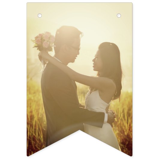 四角形の二重中国の幸福結婚の写真 バンティングフラッグ (第2の旗)