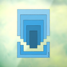 四角形の抽象芸術（青）