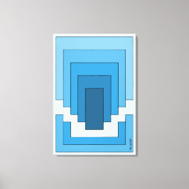 四角形の抽象芸術（青） キャンバスプリント