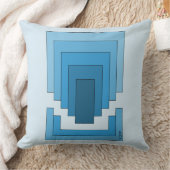 四角形の抽象芸術（青） クッション (ブランケット)