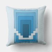 四角形の抽象芸術（青） クッション (裏面)