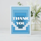 四角形の抽象芸術（青） サンキューカード (スタンド正面)
