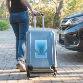 四角形の抽象芸術（青） シール (スーツケースインサイチュ)