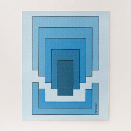 四角形の抽象芸術（青） ジグソーパズル