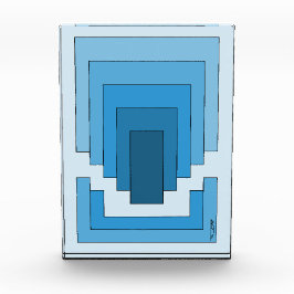 四角形の抽象芸術（青） フォトブロック